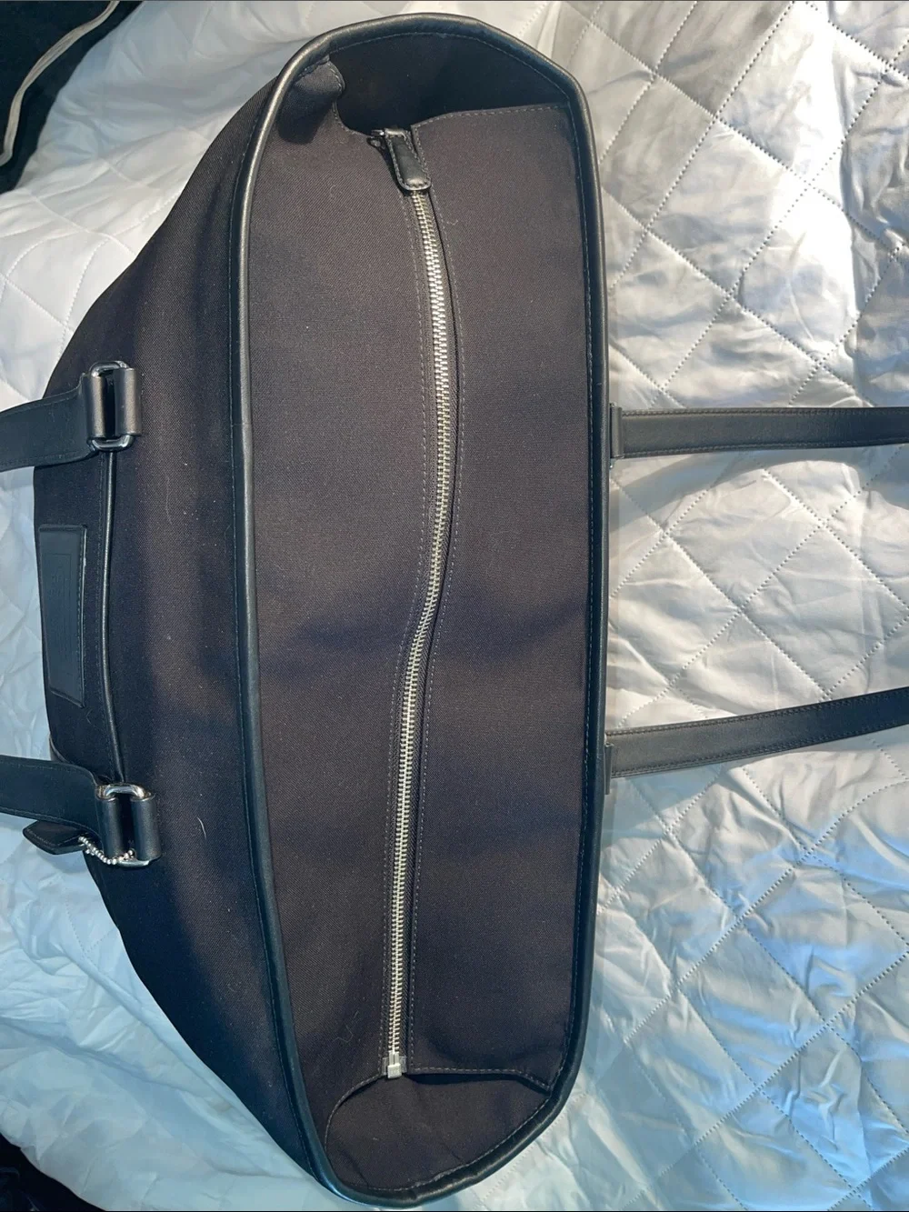 Coach Large Black Nylon & Leather Travel Tote #F77002